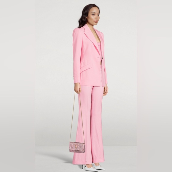 New Authentic VERSACE Mini Virtus Crystal-Embellished Satin Crossbody Bag - Picture 5 of 11